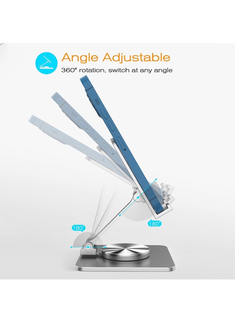 X-level Phone Stand for Cellphone Adjustable Phone Holder for Desk, Folding Office Mobile Holder Portable for Desktop Table Bed Compatible Smartphones Apple iPhone 16 15 14 13 12 Pro Max Plus Samsung S25/S24/S23 Tables iPad  - Image 3