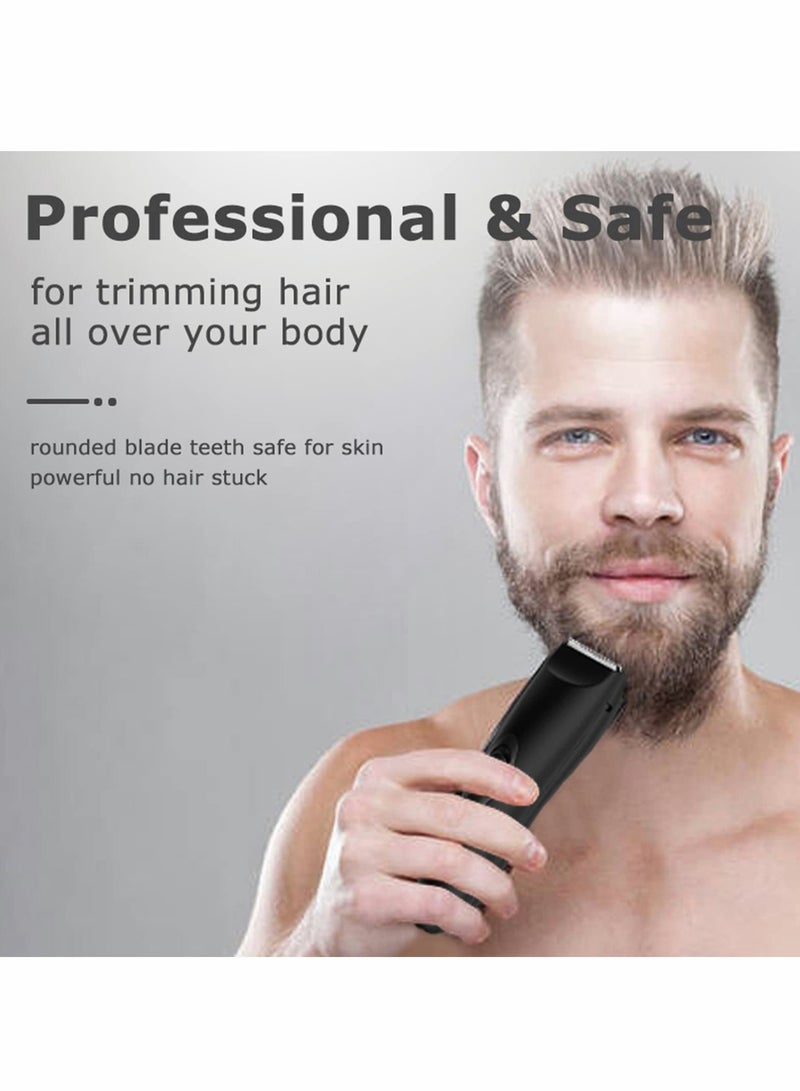 SYOSI Electric Hair Clippers for Men, Cordless Groin Body Hair Trimmer Ball Shaver, Replaceable Ceramic Blade, IPX7 Waterproof Pubic Hair Trimmer Kit Low Noise Electric Razor with Universal USB Charging  - Image 2