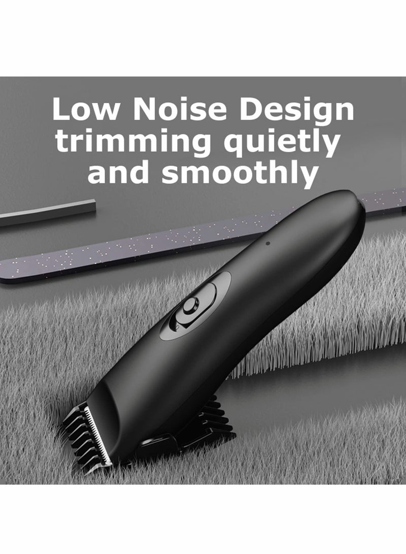 SYOSI Electric Hair Clippers for Men, Cordless Groin Body Hair Trimmer Ball Shaver, Replaceable Ceramic Blade, IPX7 Waterproof Pubic Hair Trimmer Kit Low Noise Electric Razor with Universal USB Charging  - Image 3