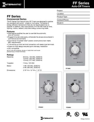 Intermatic FD30MHW 30-Minute Spring-Loaded Wall Timer for Lights and Fans, White