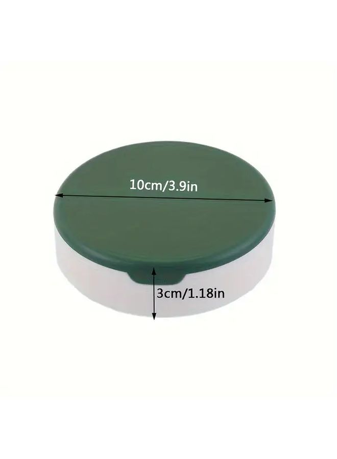 Dark Green Travel Jewelry Box With Mirror Portable Organizer For Earrings Necklace Ring - Image 3