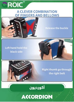 GROIC Accordion, Kids Accordion with with 10 Keys Button Accordion Toy,Kids Accordion Instrument Toys,Educational Musical Instrument Toys  - Image 2