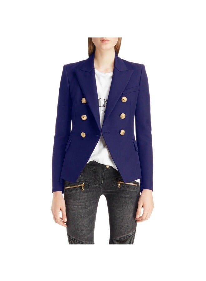 NIBEMINENT Women's Classic Short Suit Double Breasted Jacket  - Image 4