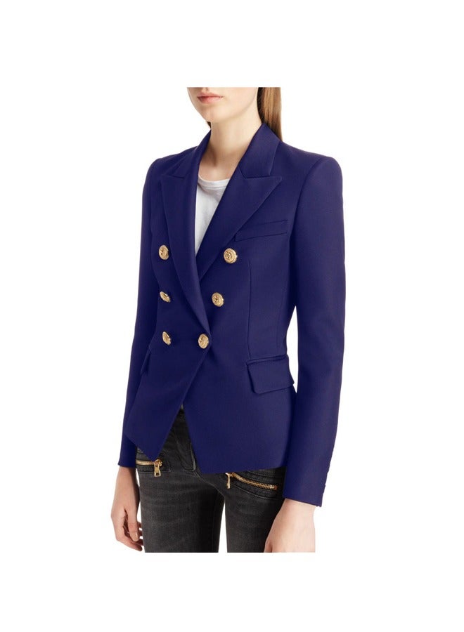 NIBEMINENT Women's Classic Short Suit Double Breasted Jacket  - Image 1
