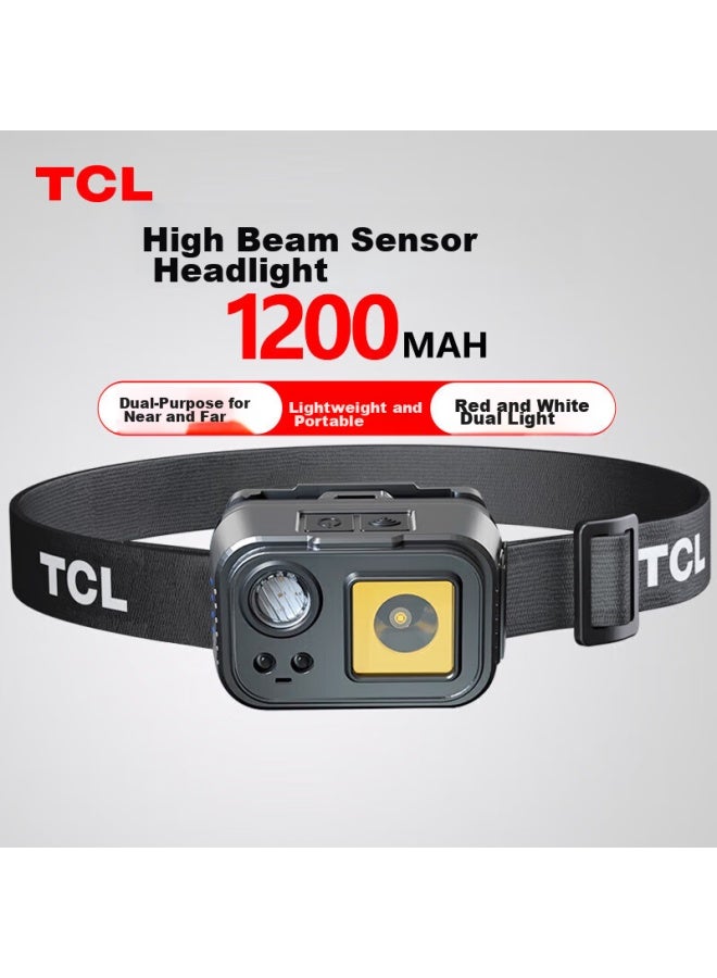 TCL Tcl Induction Headlamp For Night Fishing, Rechargeable, Ultra-bright, Head-mounted Illumination Light, Long Battery Life, Dual Light Source Headlamp  - Image 1