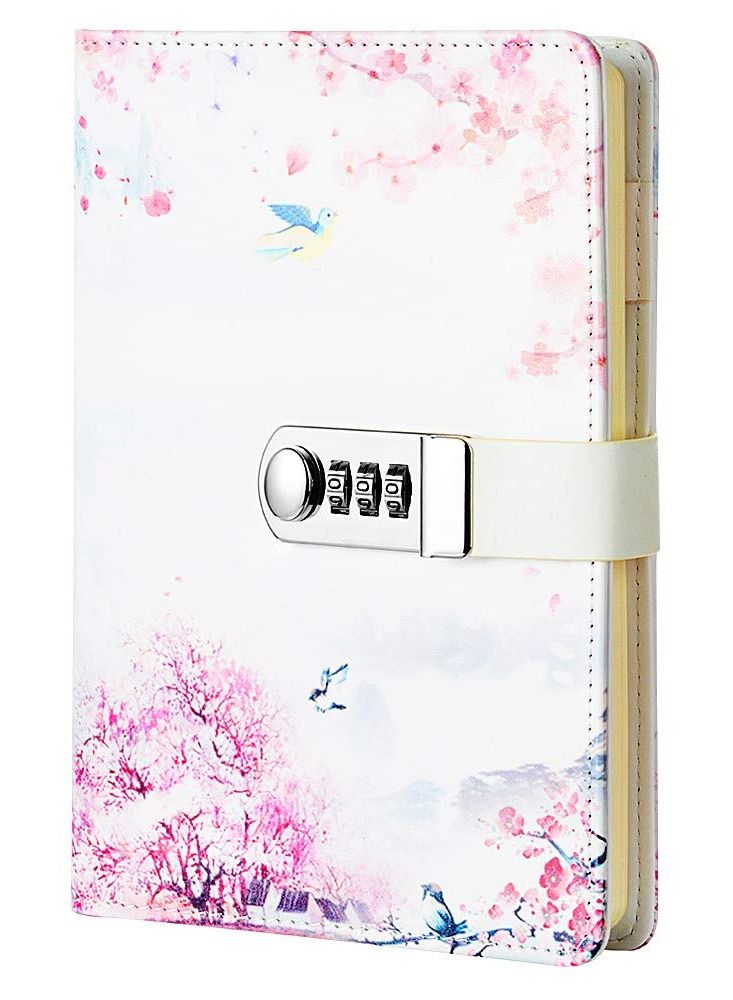 SYOSI Password Lock Diary Creative Cute Notebook Digital Lock Notepad A5 with Lock Hand Ledger Student Stationery for Writing Notes and Diary Gifts for Girls - Image 1
