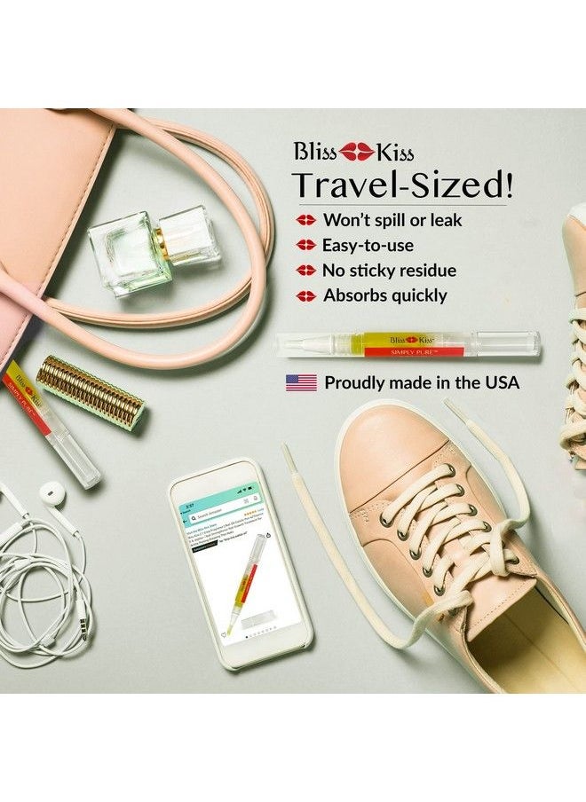 Bliss Kiss 4 Vanilla Fragrance Nail Oil Cuticle Pens Wvitamin E & Jojoba⏤Nail Strengthener Nail Growth Treatment For Brittle Peeling Breaking Thin Nails  - Image 4