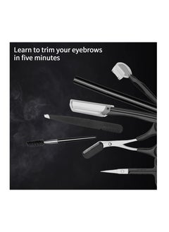 Excefore 8 Pcs Professional Eyebrow Shaping Grooming Kit, Eyebrow Scissors Eyebrow Pencil, Eyebrow Brush Trimmer Brush Beauty Tools Set With Leather Bag Eyebrow Grooming Kit For Women And Men, Pink  - Image 4