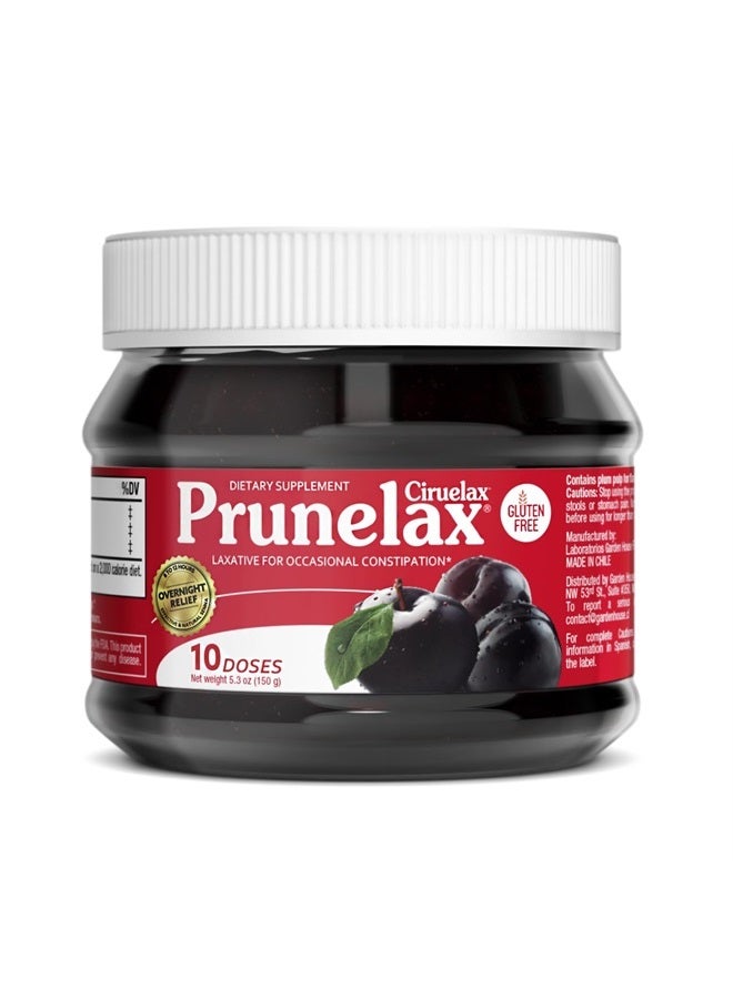 Prunelax Ciruelax Regular Strength Laxative Jam - Vegan & Gluten-Free Natural-Ingredient Laxative for Occasional Constipation - 5.3 oz 