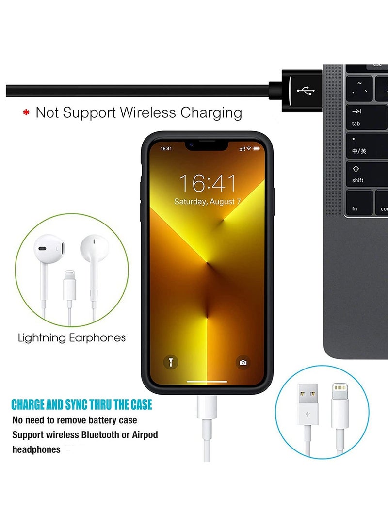 ELTRAZONE Battery Case for iPhone 13 Pro Max, 4500mAh Rechargeable Portable Charging Case for iPhone 13 Pro Max (6.7 inch) Extended Battery Pack Protective Charger Case (Black) - Image 5