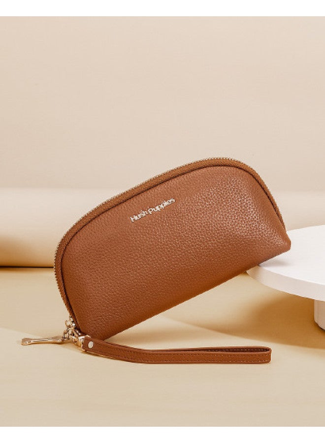 Hush Puppies Textured Women's Bag] Fashion Ladies Clutch Phone Bag Solid Color Wrist Bag Versatile Handbag Gift For Wife - Image 1
