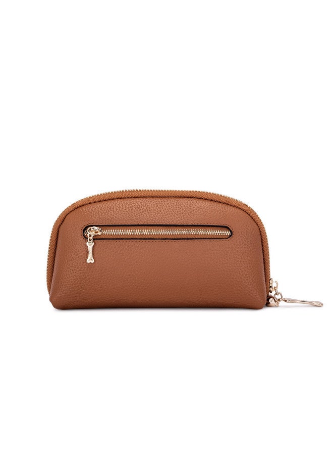 Hush Puppies Textured Women's Bag] Fashion Ladies Clutch Phone Bag Solid Color Wrist Bag Versatile Handbag Gift For Wife - Image 4