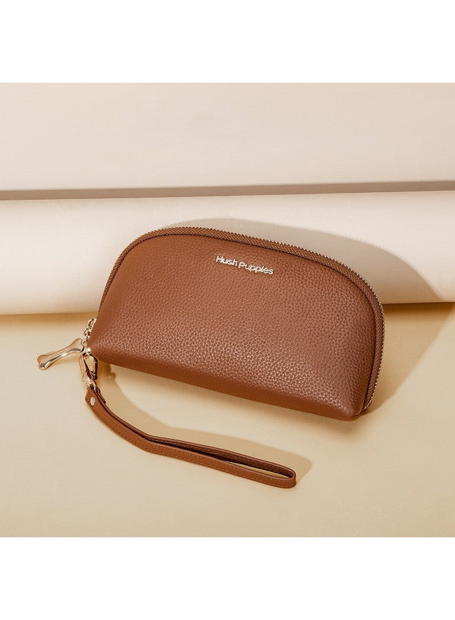 Hush Puppies Textured Women's Bag] Fashion Ladies Clutch Phone Bag Solid Color Wrist Bag Versatile Handbag Gift For Wife - Image 3