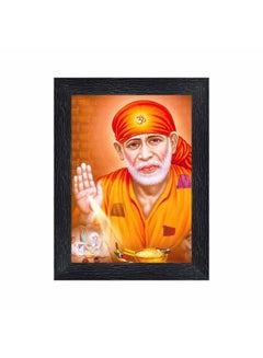 PNF pnf Poster And Frames Sai Baba Wooden Photo Frame With Acrylic Sheet | For Living, Pooja Room | Home Decoration Item | Best Gifting Option (8x6inch) 110291  - Image 1
