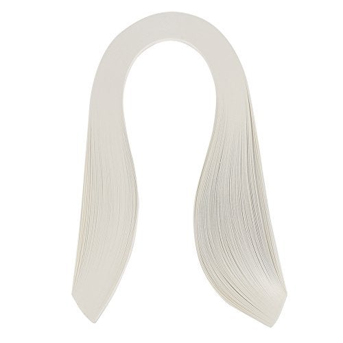 Hilitand Quilling Paper Strips, 600 Strips Pure Colors 3x39cm Quilling Paper Set Origami Hand Craft Paper(ivory white) - Image 2