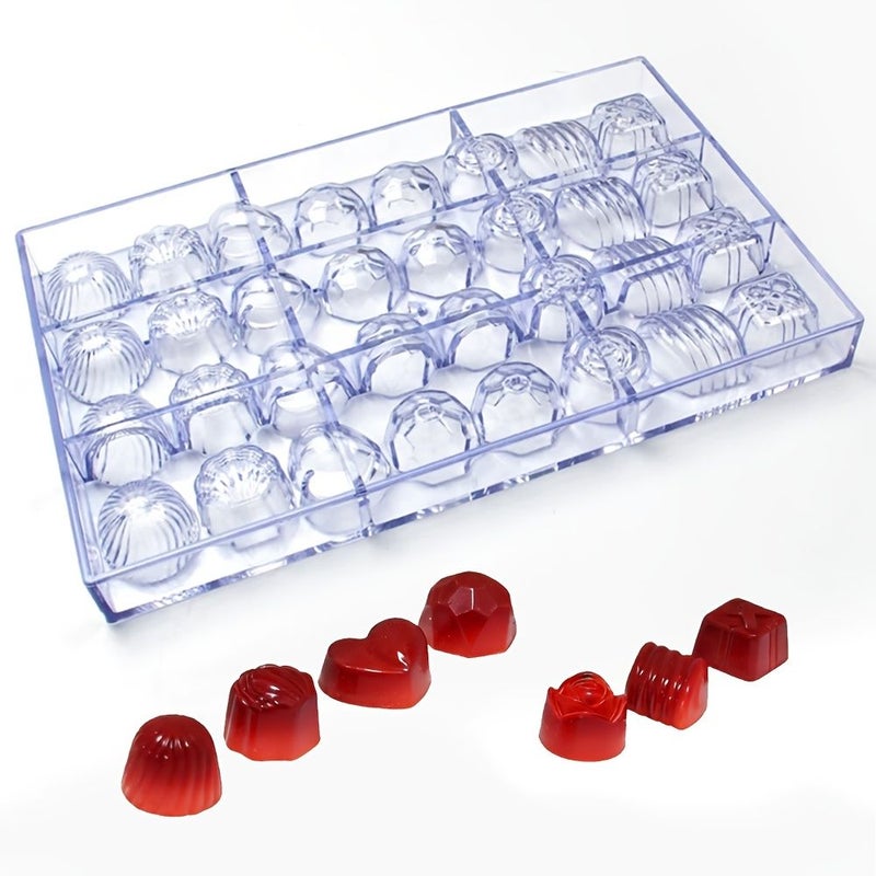32 Cavity Chocolate Mold Set For Fondant Candy And DIY Baking Resin Crafts CC0097 - Image 1