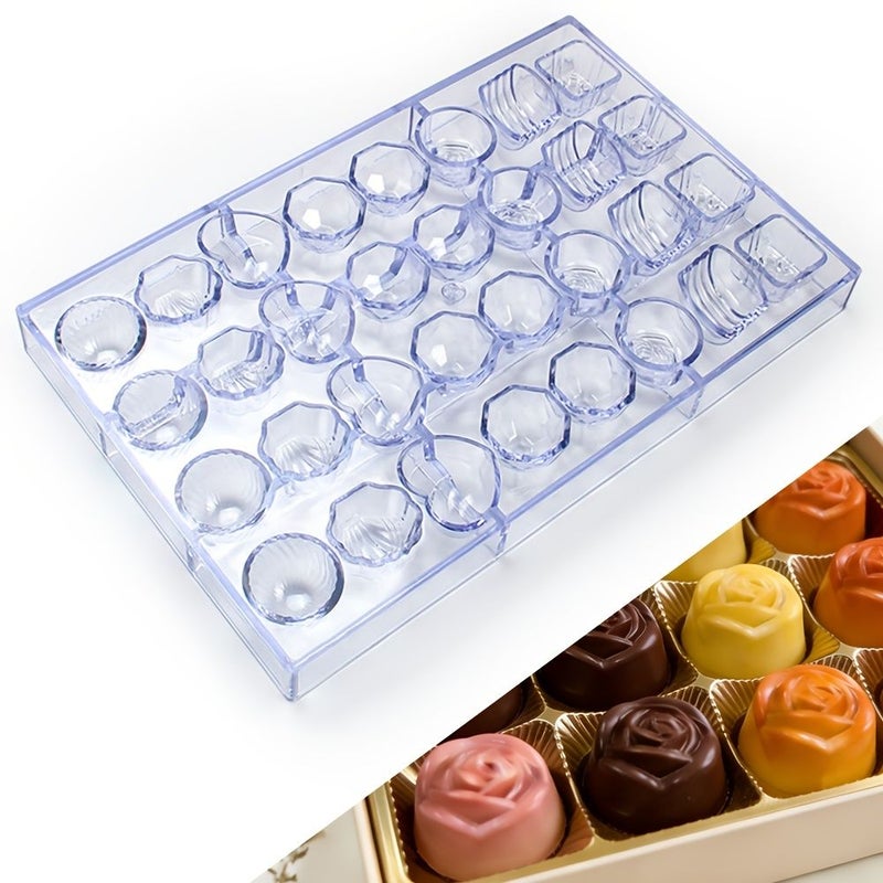 32 Cavity Chocolate Mold Set For Fondant Candy And DIY Baking Resin Crafts CC0097 - Image 5