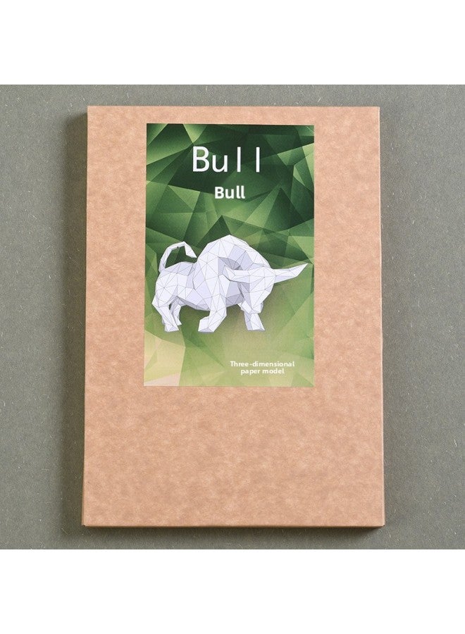 Creative 3d Jigsaw Puzzle Educational Assembly Toys Parent-child Building Blocks Adult Gifts Wooden Puzzles-Color:622093 Three-dimensional Paper Model-Bull (28 Pieces) - Image 1