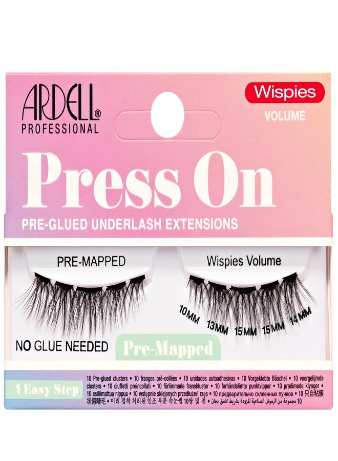 Ardell Press On Lashes Pre-Mapped DIY Lash Clusters - Wispies Volume, Pre-Glued Underlash, Natural Look False Eyelashes, Eyelash Extensions - Image 1