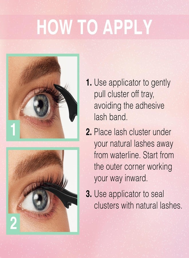 Ardell Press On Lashes Pre-Mapped DIY Lash Clusters - Wispies Volume, Pre-Glued Underlash, Natural Look False Eyelashes, Eyelash Extensions - Image 5