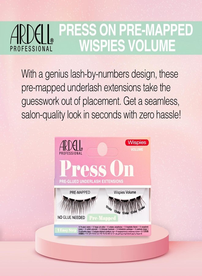 Ardell Press On Lashes Pre-Mapped DIY Lash Clusters - Wispies Volume, Pre-Glued Underlash, Natural Look False Eyelashes, Eyelash Extensions - Image 3