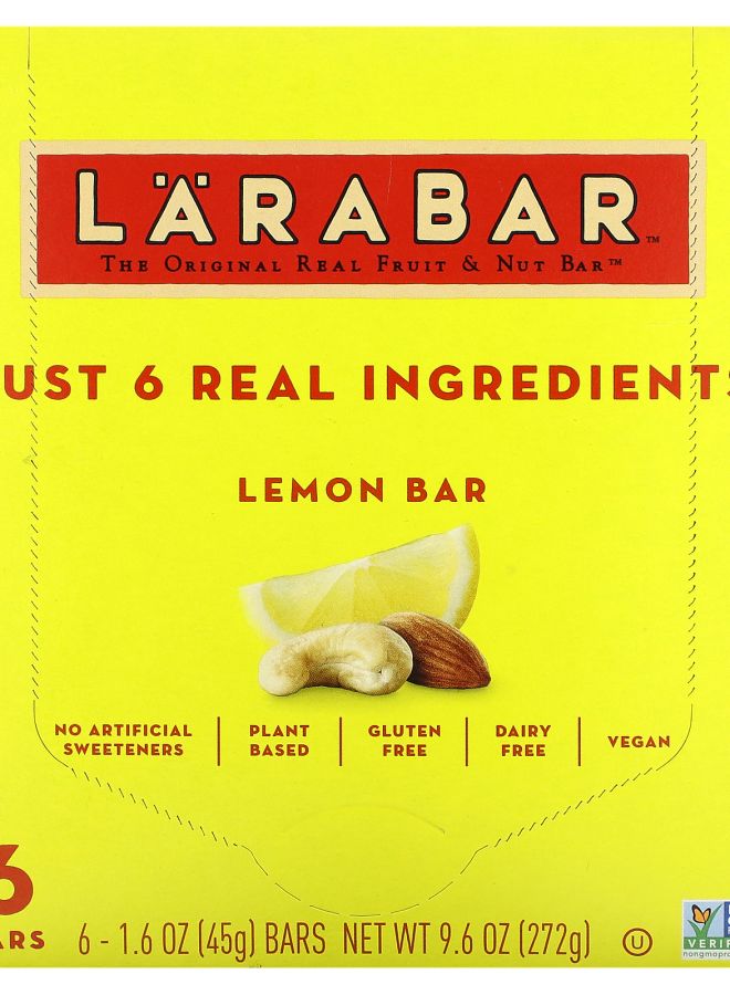 LARABAR The Original Real Fruit & Nut Bar Lemon 6 Bars 1.6 oz (45 g) Each