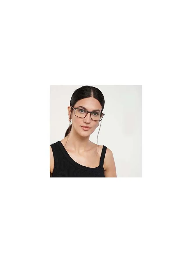 Lenskart Blu Zero Power Bluecut & Antiglare Rectangular Shape Computer Eyeglasses LB E14255 - Lens Size: 53mm - Black