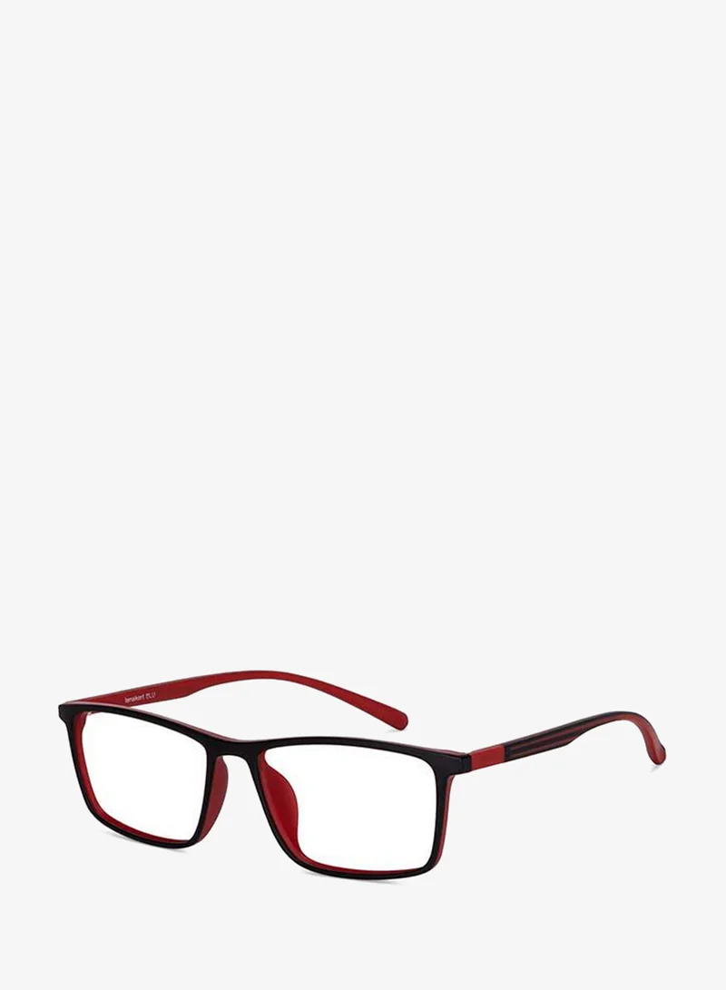 Lenskart Blu Zero Power Bluecut & Antiglare Rectangular Shape Computer Eyeglasses LB E14255 - Lens Size: 53mm - Black