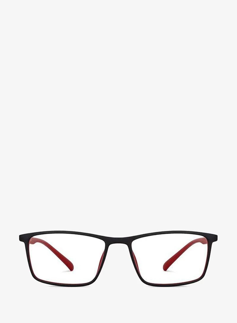 Lenskart Blu Zero Power Bluecut & Antiglare Rectangular Shape Computer Eyeglasses LB E14255 - Lens Size: 53mm - Black