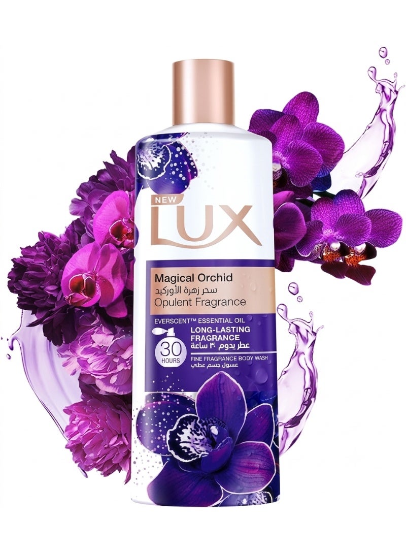LUX Opulent Fragrance Body Wash, NEW Magical Orchid, 30H Long-Lasting Scent, with Everscent Essential Oil, 500ml