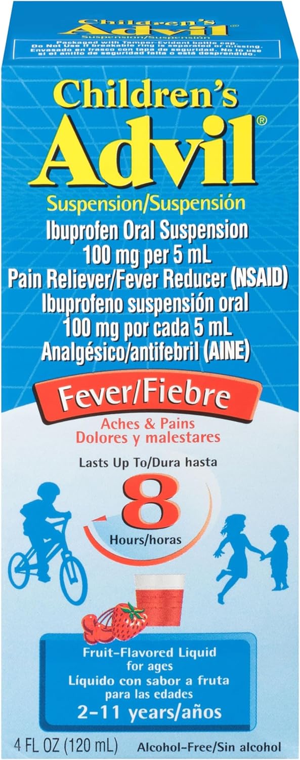 Advil Children's Advil Pain Reliever and Fever Reducer, Children's Ibuprofen Liquid Pain Relief Medicine, Fruit - 4 Fl Oz