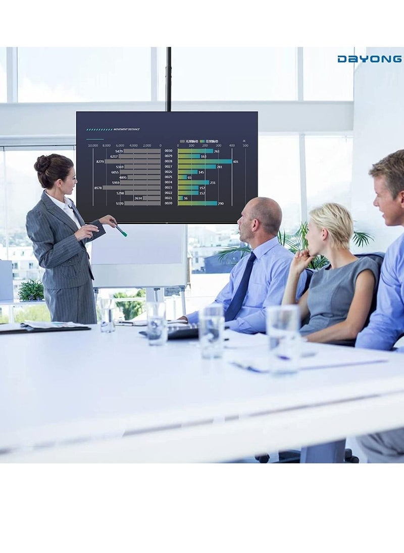 Ceiling TV Mount, Hanging Full Motion TV Mount, Wall-mountable ceiling mounted TV stand, TV Pole Mount with Swivel Tilt for 42-75 inch TV, Holds up to 50kg, Max VESA 600x500mm - Image 3