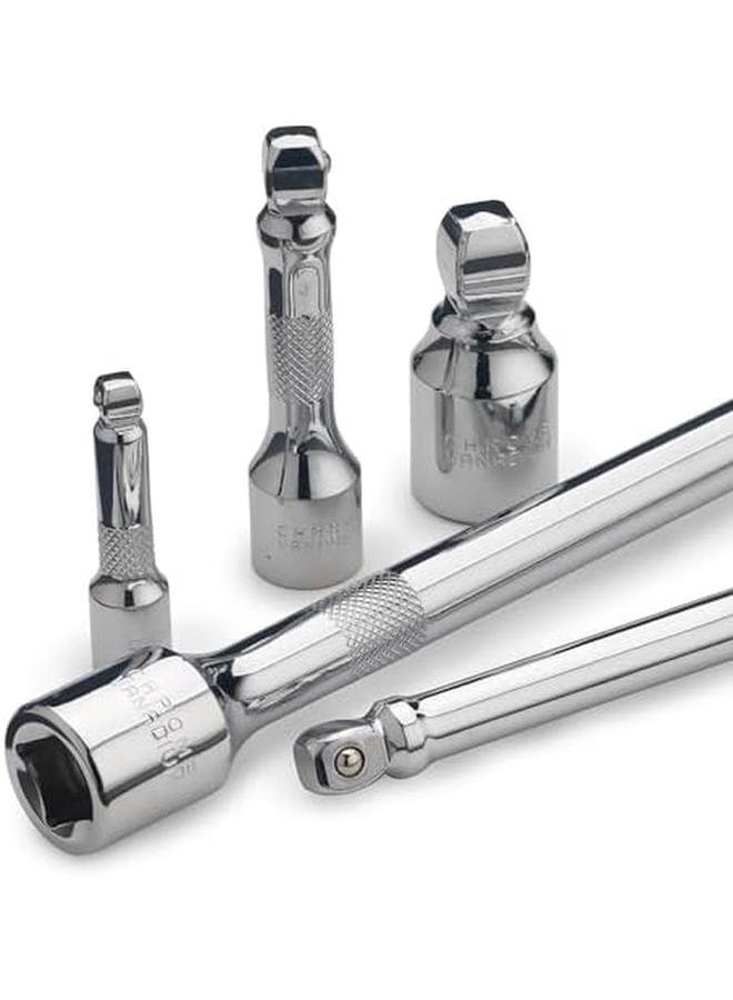 نيكو 00249A مجموعة شريط تمديد تمايل 9 قطع 1 4 بوصة 3 8 بوصة 1 2 بوصة محركات Cr V Steel  - Image 2