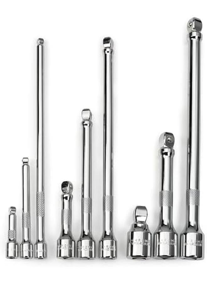 نيكو 00249A مجموعة شريط تمديد تمايل 9 قطع 1 4 بوصة 3 8 بوصة 1 2 بوصة محركات Cr V Steel  - Image 3