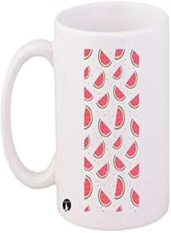 RYN PRINTED Design Watermelons Mug White Pink Standard Size