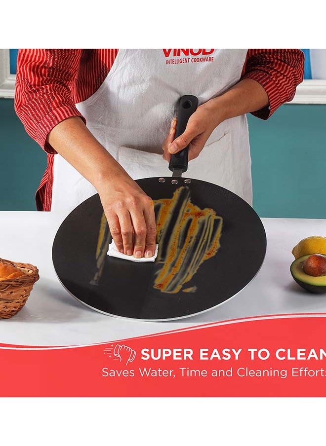 VINOD - Vinod Zest Aluminium Non Stick Flat Multi Tawa - 30 cm | Triple Layer Ceramic Coating | 4mm Extra Thick Chapati Tawa | Bakelite Handle | Gas and Induction base | 1 Year Warranty - Image 1