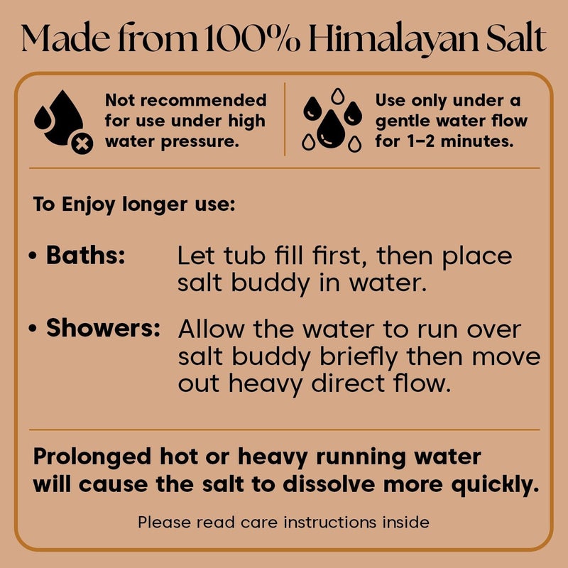 UMAID Himalayan Bath Salt Buddyâ„¢ 2 lb â€“ Hanging Mineral Salt Rock for Shower & Bath, Solid Pink Himalayan Stone for Natural Steam, Relaxation & Spa-Like Self-Care, Unique Gift for Men & Women - Image 3