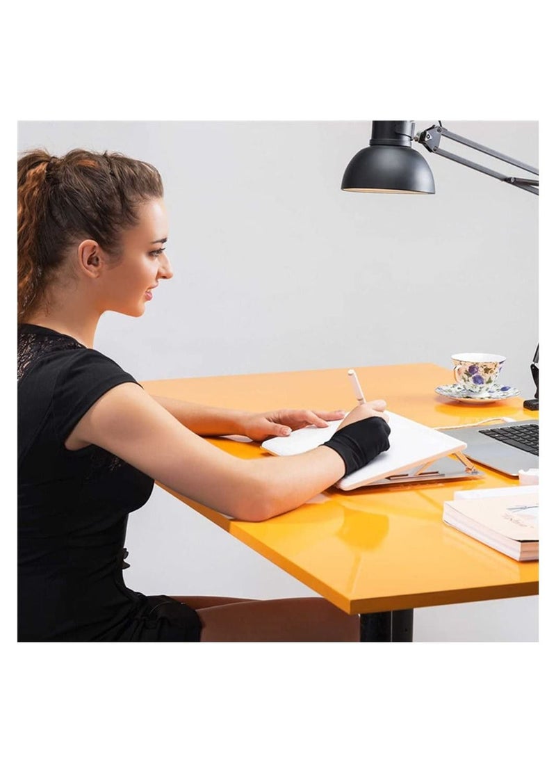 3-Piece Artist Drawing Two Finger Glove for Paper Sketching, iPad, Graphics Tablet