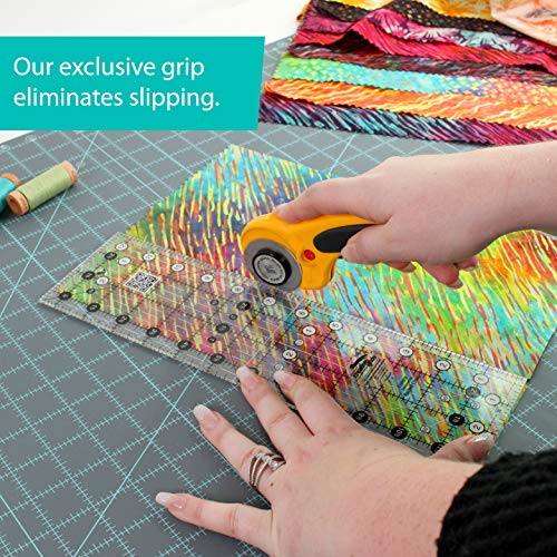Creative Grids Quilt Ruler 3-1/2in x 12-1/2in Rectangle – CGR312 – Made in USA, Non-Slip Grip Acrylic Quilting, Sewing, Crafting, Patchwork Ruler for Measuring & Cutting Fabric - Image 3
