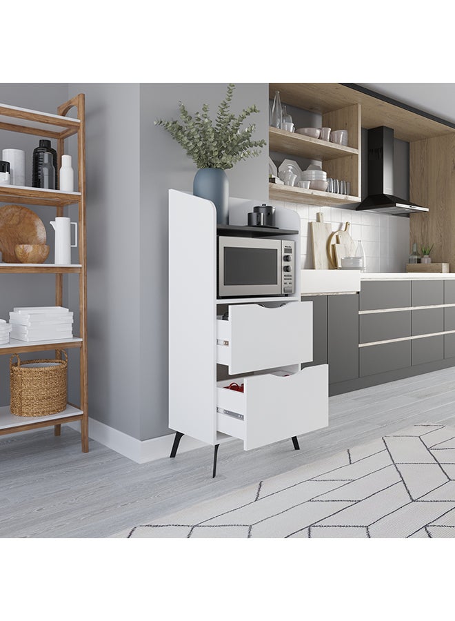 Mourah Home Gorki Cabinet - White/Grey - 2 Years Warranty - Image 3