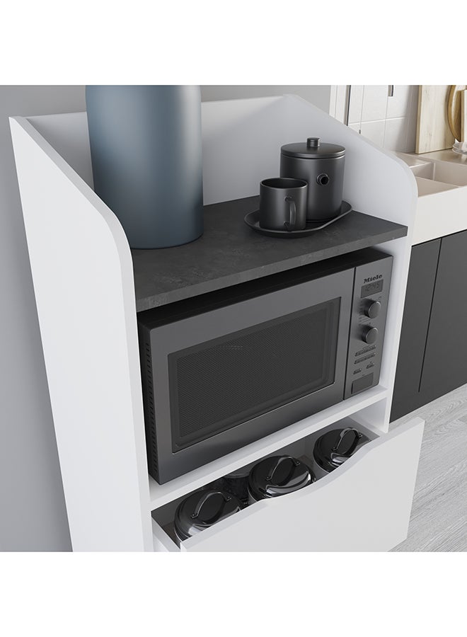 Mourah Home Gorki Cabinet - White/Grey - 2 Years Warranty - Image 4