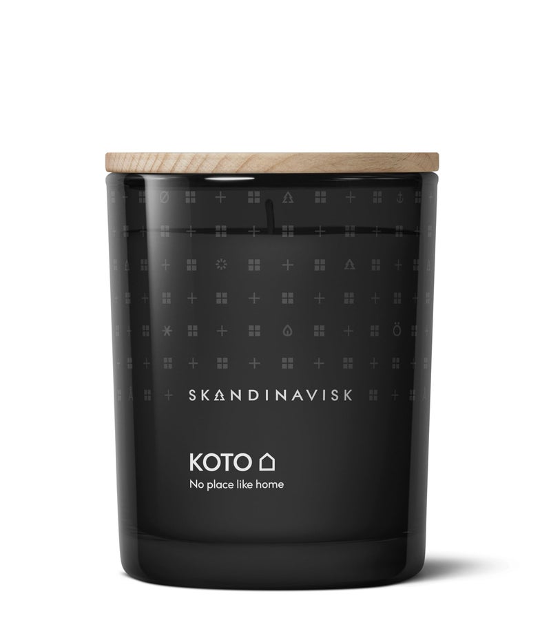 Skandinavisk KOTO 'Home' Scented Candle. Fragrance Notes: Vanilla Beans and Dried Orange Peel, Amber and Leather. 7.0 oz. - Image 1