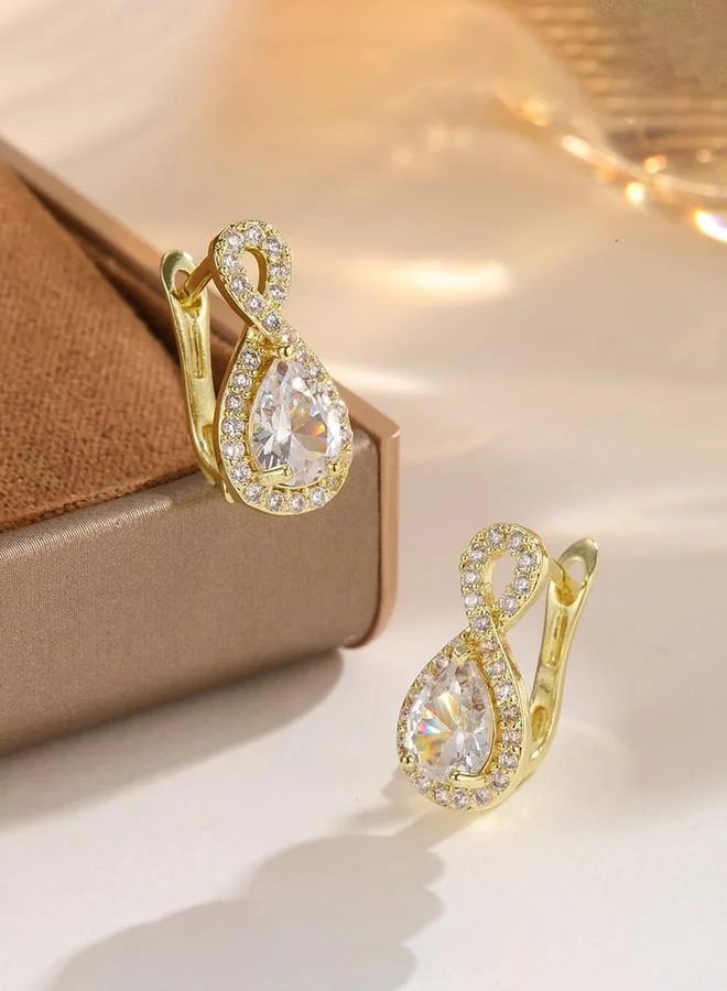 Take Two  Embellished Huggie Earrings for Women | Best Price UAE
