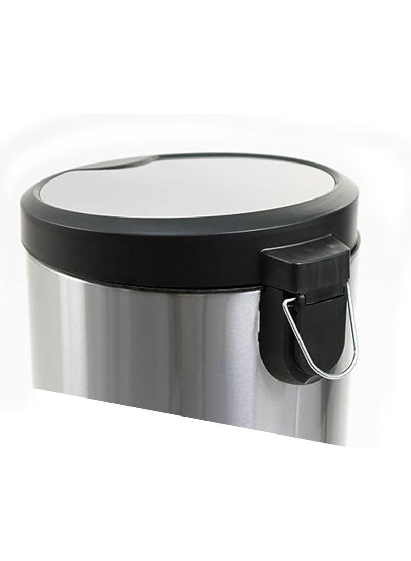 AKC Stainless Steel Trash Bins, Recycle Bins, Round Step Waste Bin with Soft Close Lid, Durable Cantilever Foot Pedal Mechanism Steel Step Trash Can Wastebasket, Garbage Container Bin (20 Liters) - Image 5