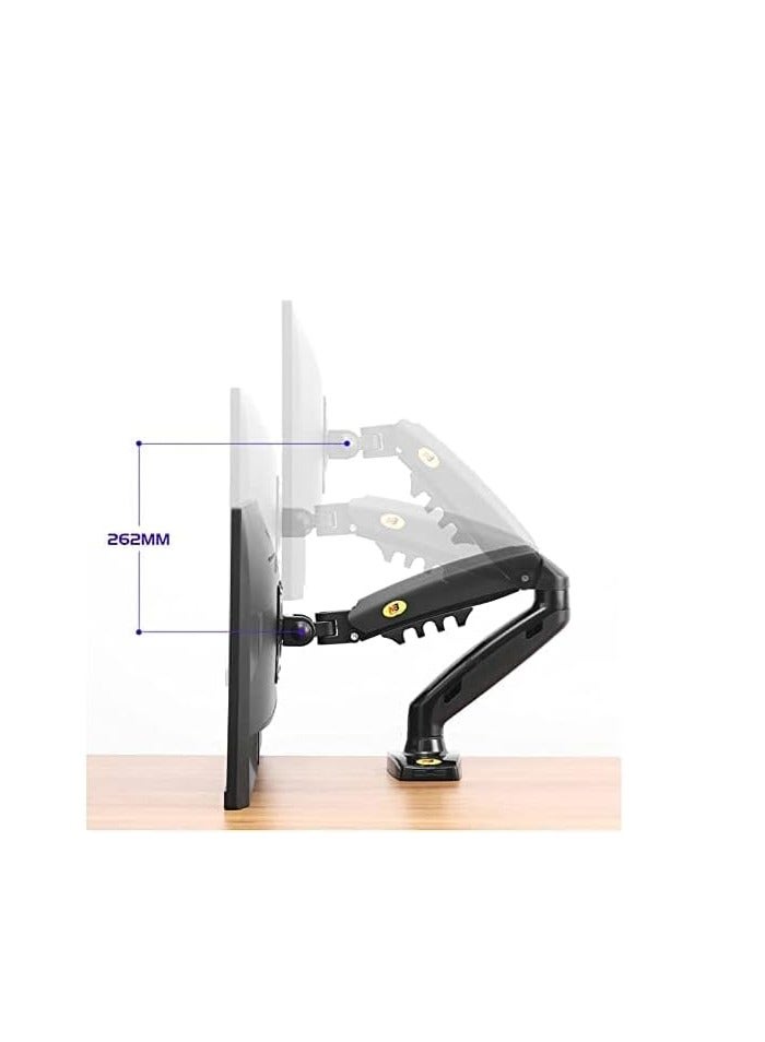 ان بي ذراع شاشة قابل للتعديل من 17 إلى 30 بوصة مع دعامة غازية للتثبيت على المكتب أو سطح المكتب من جاجيت واجون، حامل لتلفزيون ال اي دي، إمكانية الدوران والإمالة والحركة الكاملة - f80 - Image 2