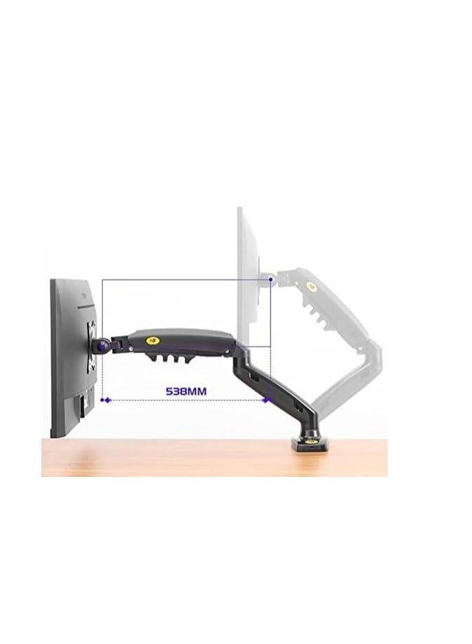 ان بي ذراع شاشة قابل للتعديل من 17 إلى 30 بوصة مع دعامة غازية للتثبيت على المكتب أو سطح المكتب من جاجيت واجون، حامل لتلفزيون ال اي دي، إمكانية الدوران والإمالة والحركة الكاملة - f80 - Image 3