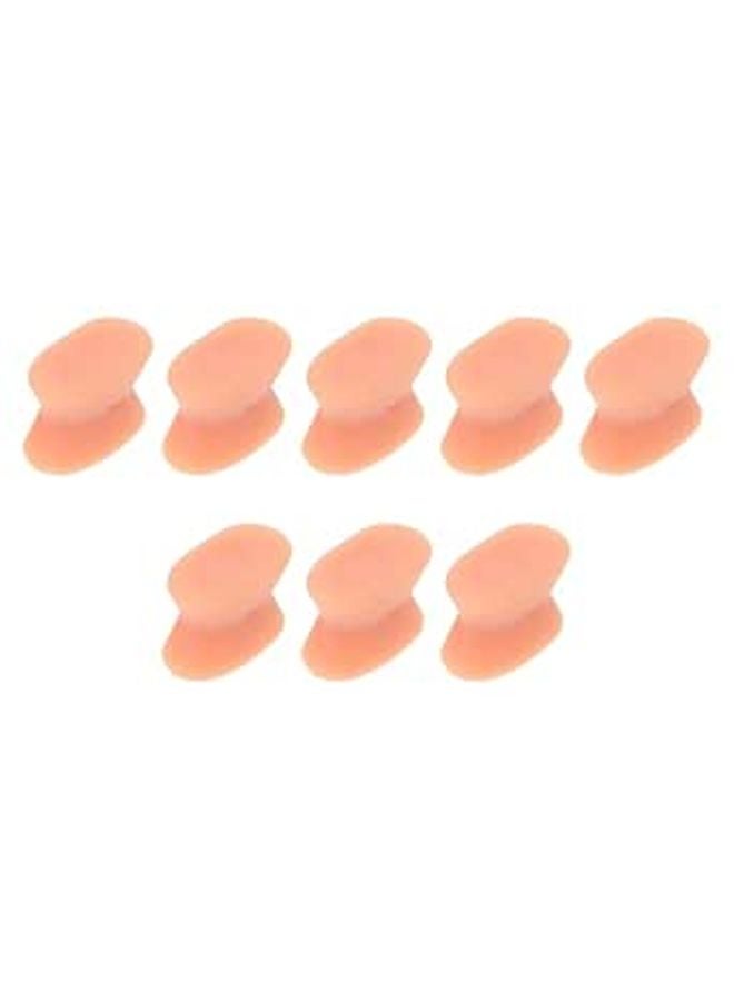 8 Pieces Toe Separators For Bunion Relief Hallux Valgus Corrector Soft Light Brown - Image 1
