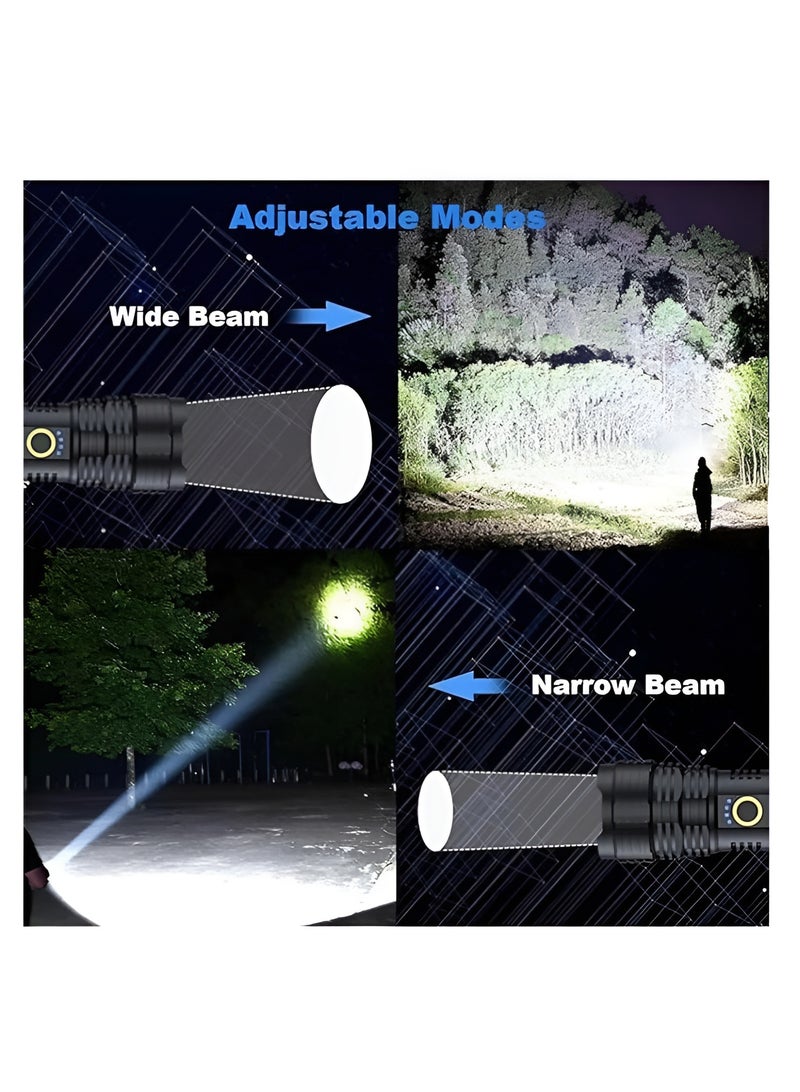 P50 Ultra-Bright Rechargeable Flashlight – 3 Lighting Modes, 1000m Long Beam, Water-Resistant with 8000mAh Battery - Image 4