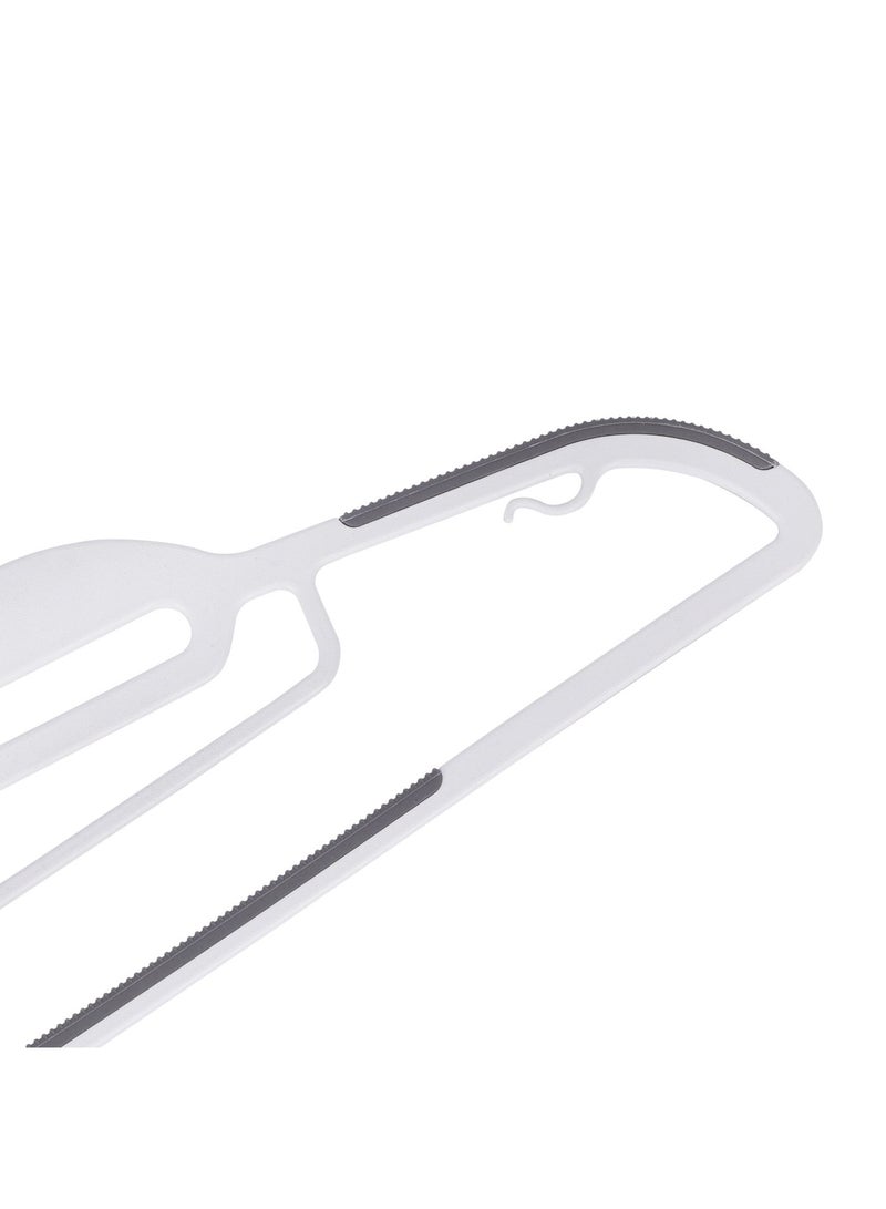 Royalford 5-Pack White Non-Slip Hangers 42cm Stainless Steel Hooks RF13182 Durable & Slim â€“ Non Slip Hangers for Coat Hangers for Coat Hangers - Pant hangers - Image 4