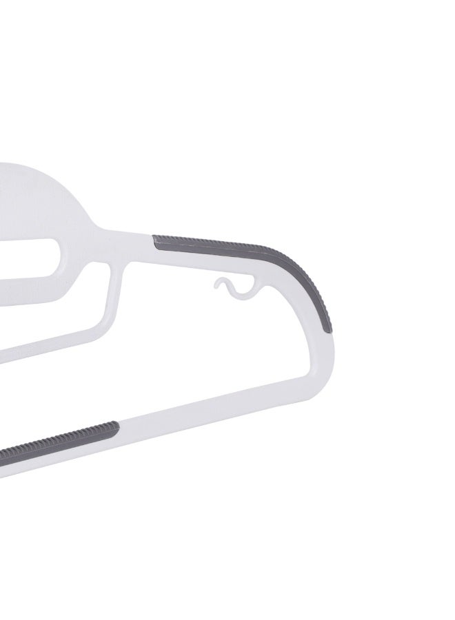 Royalford 5-Pack White Non-Slip Hangers 42cm Stainless Steel Hooks RF13182 Durable & Slim â€“ Non Slip Hangers for Coat Hangers for Coat Hangers - Pant hangers - Image 3
